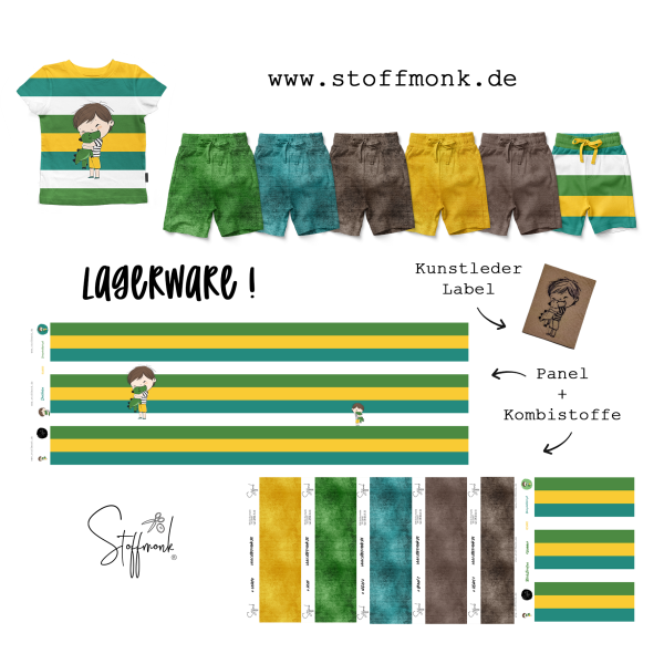 Eigenproduktion BIO Jersey " # BLOCKSTREIFEN SUMMER"